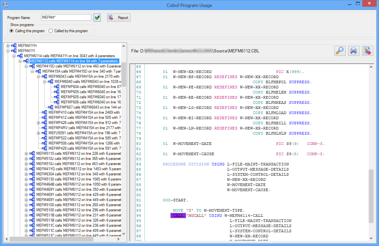 Query Program Usage